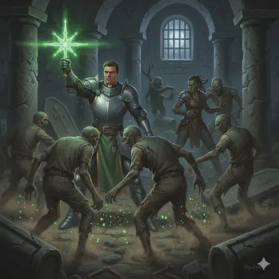 Bancroft turning zombies with holy light